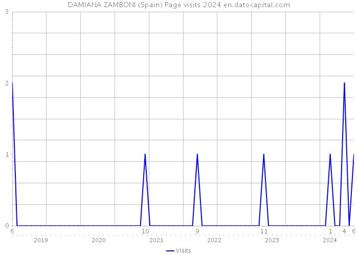 DAMIANA ZAMBONI (Spain) Page visits 2024 