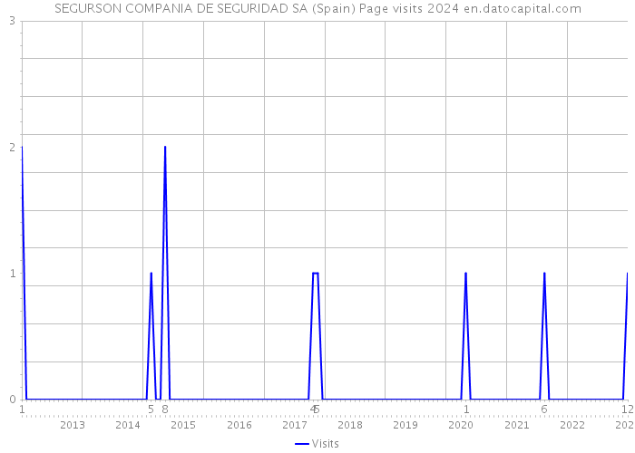 SEGURSON COMPANIA DE SEGURIDAD SA (Spain) Page visits 2024 