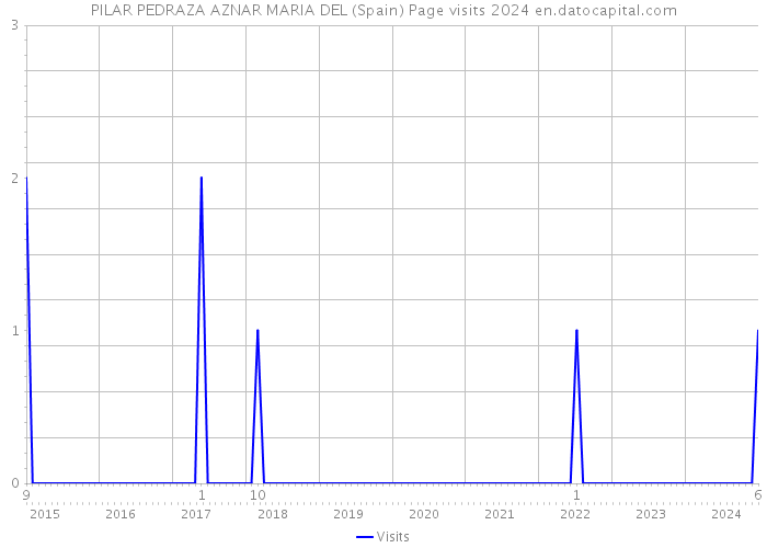 PILAR PEDRAZA AZNAR MARIA DEL (Spain) Page visits 2024 