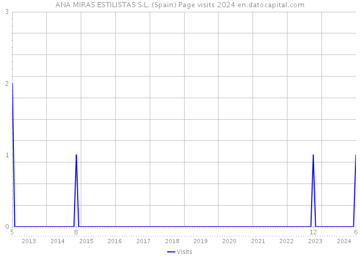 ANA MIRAS ESTILISTAS S.L. (Spain) Page visits 2024 