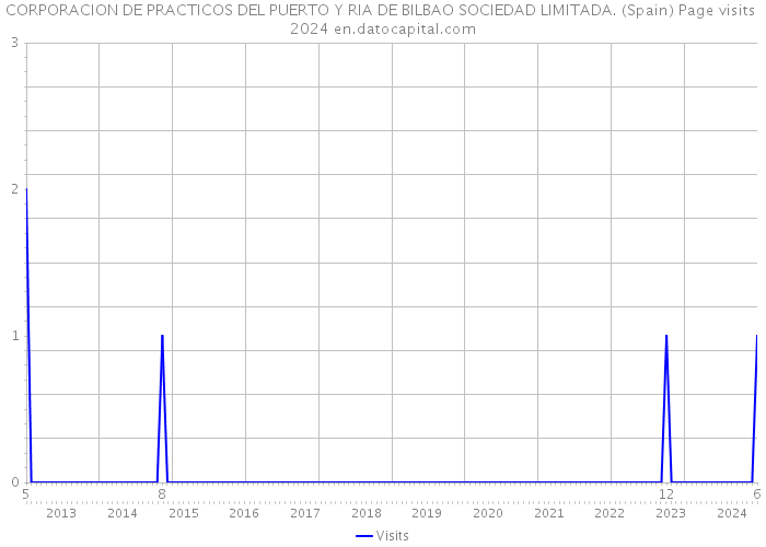 CORPORACION DE PRACTICOS DEL PUERTO Y RIA DE BILBAO SOCIEDAD LIMITADA. (Spain) Page visits 2024 