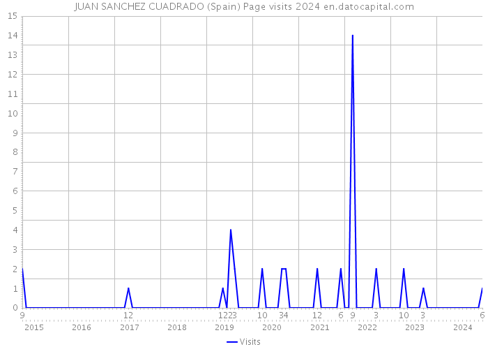 JUAN SANCHEZ CUADRADO (Spain) Page visits 2024 