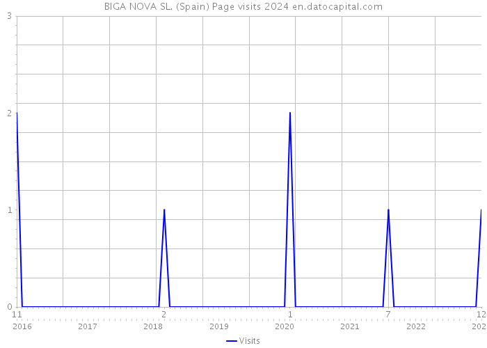BIGA NOVA SL. (Spain) Page visits 2024 