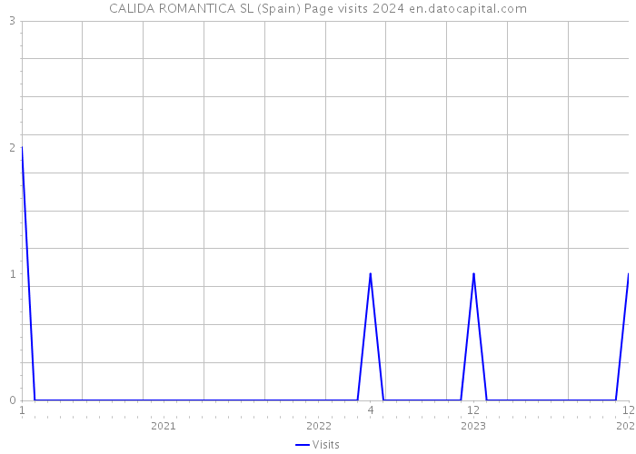 CALIDA ROMANTICA SL (Spain) Page visits 2024 