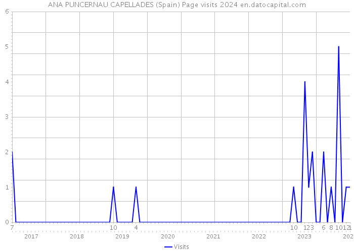 ANA PUNCERNAU CAPELLADES (Spain) Page visits 2024 