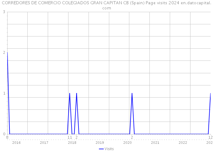 CORREDORES DE COMERCIO COLEGIADOS GRAN CAPITAN CB (Spain) Page visits 2024 