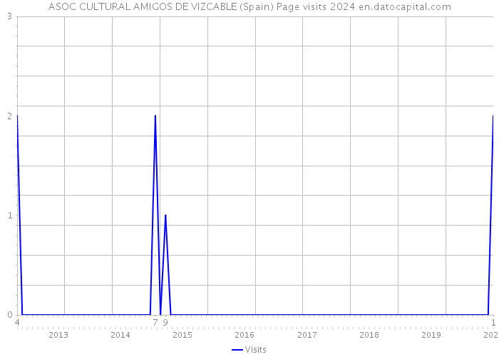 ASOC CULTURAL AMIGOS DE VIZCABLE (Spain) Page visits 2024 