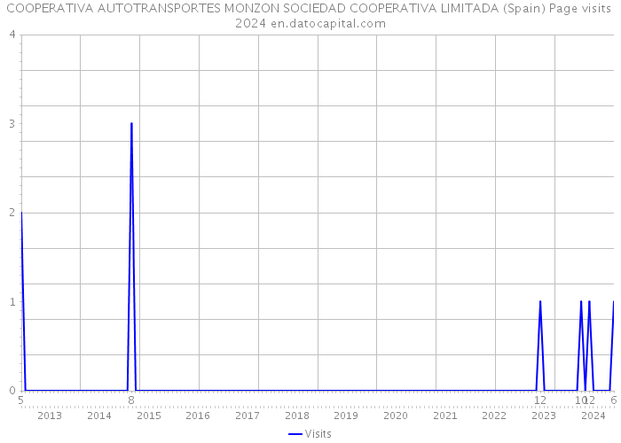 COOPERATIVA AUTOTRANSPORTES MONZON SOCIEDAD COOPERATIVA LIMITADA (Spain) Page visits 2024 