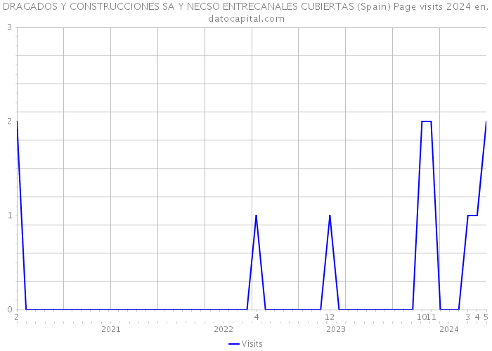 DRAGADOS Y CONSTRUCCIONES SA Y NECSO ENTRECANALES CUBIERTAS (Spain) Page visits 2024 