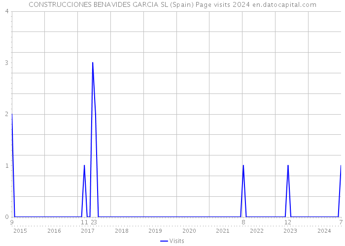 CONSTRUCCIONES BENAVIDES GARCIA SL (Spain) Page visits 2024 