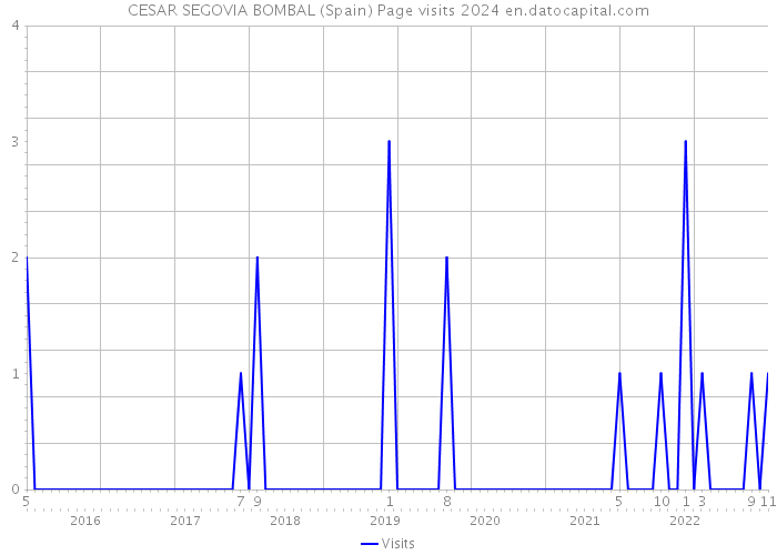 CESAR SEGOVIA BOMBAL (Spain) Page visits 2024 