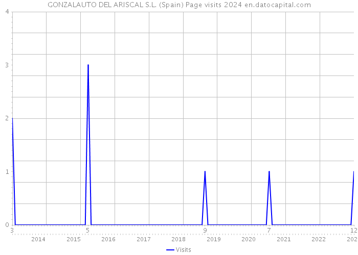 GONZALAUTO DEL ARISCAL S.L. (Spain) Page visits 2024 