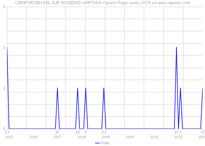 CIENPORCIEN DEL SUR SOCIEDAD LIMITADA (Spain) Page visits 2024 