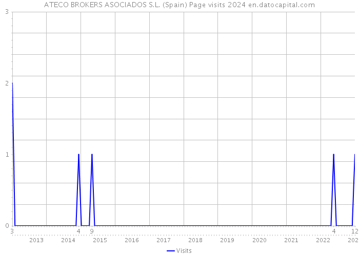 ATECO BROKERS ASOCIADOS S.L. (Spain) Page visits 2024 