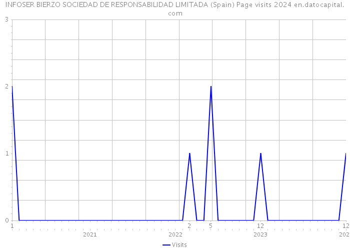 INFOSER BIERZO SOCIEDAD DE RESPONSABILIDAD LIMITADA (Spain) Page visits 2024 