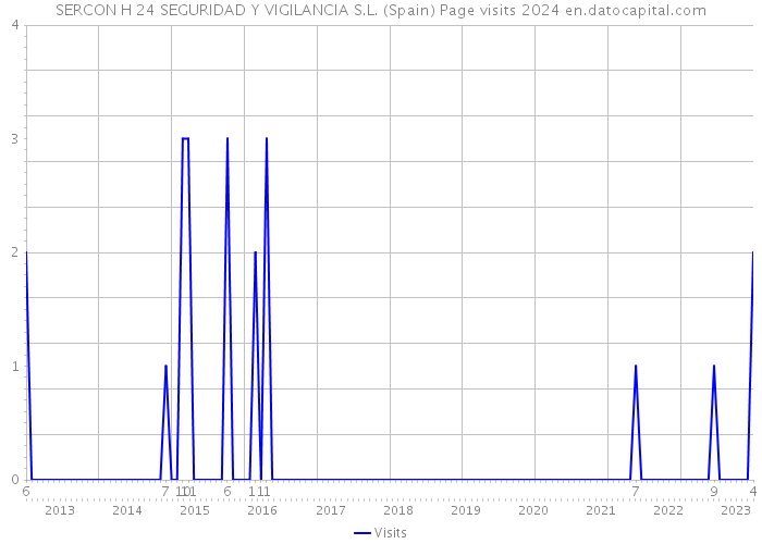 SERCON H 24 SEGURIDAD Y VIGILANCIA S.L. (Spain) Page visits 2024 