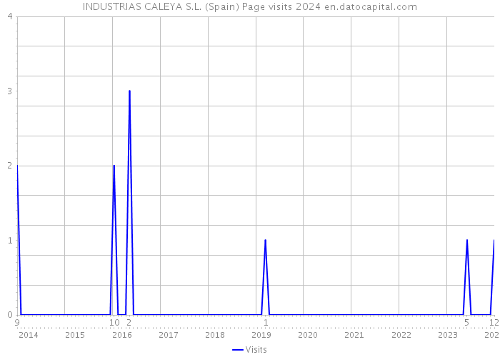 INDUSTRIAS CALEYA S.L. (Spain) Page visits 2024 