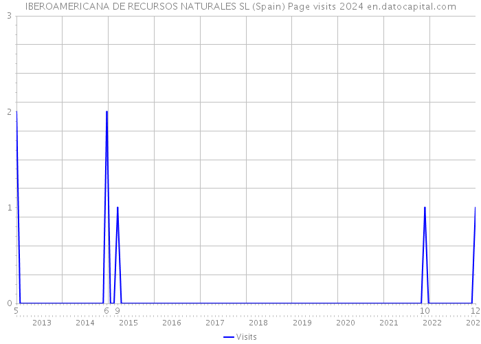 IBEROAMERICANA DE RECURSOS NATURALES SL (Spain) Page visits 2024 