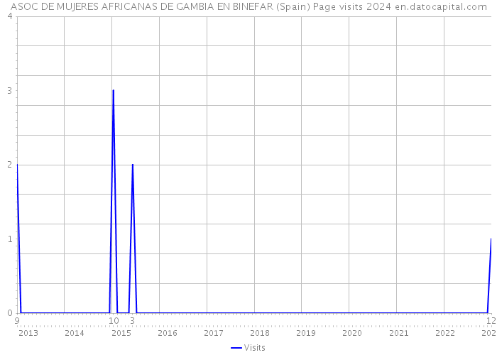 ASOC DE MUJERES AFRICANAS DE GAMBIA EN BINEFAR (Spain) Page visits 2024 