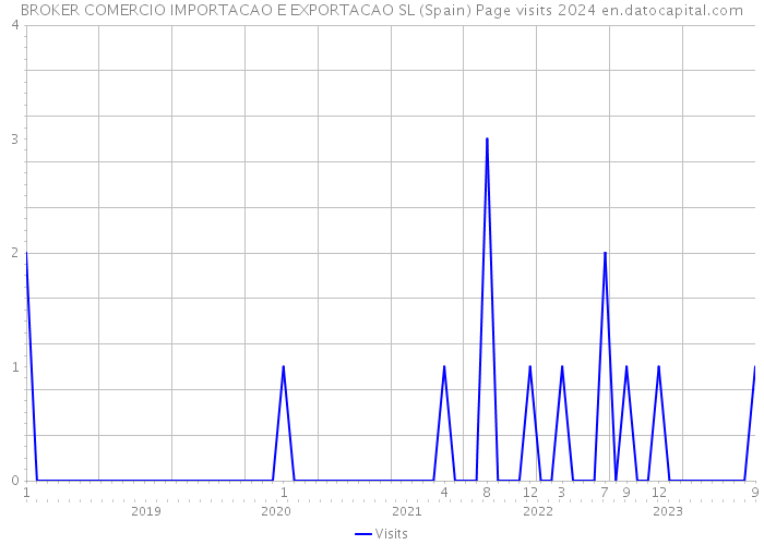 BROKER COMERCIO IMPORTACAO E EXPORTACAO SL (Spain) Page visits 2024 