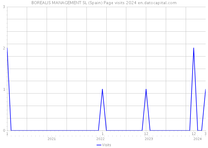 BOREALIS MANAGEMENT SL (Spain) Page visits 2024 