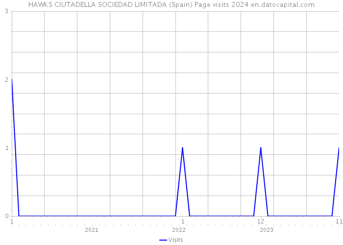 HAWKS CIUTADELLA SOCIEDAD LIMITADA (Spain) Page visits 2024 