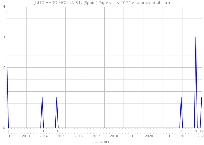 JULIO HARO MOLINA S.L. (Spain) Page visits 2024 