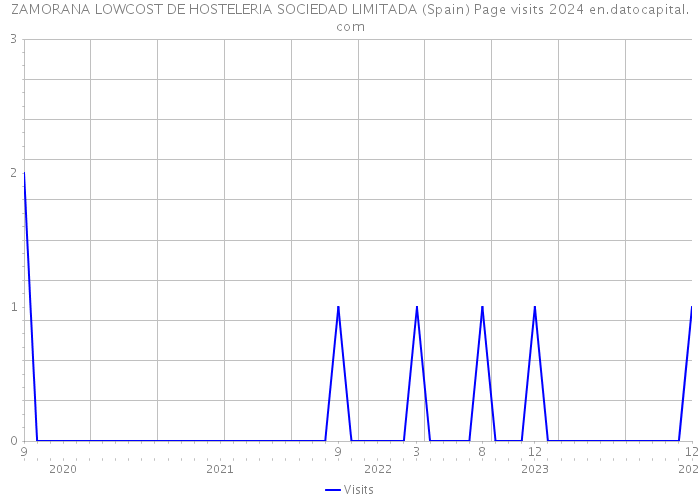 ZAMORANA LOWCOST DE HOSTELERIA SOCIEDAD LIMITADA (Spain) Page visits 2024 