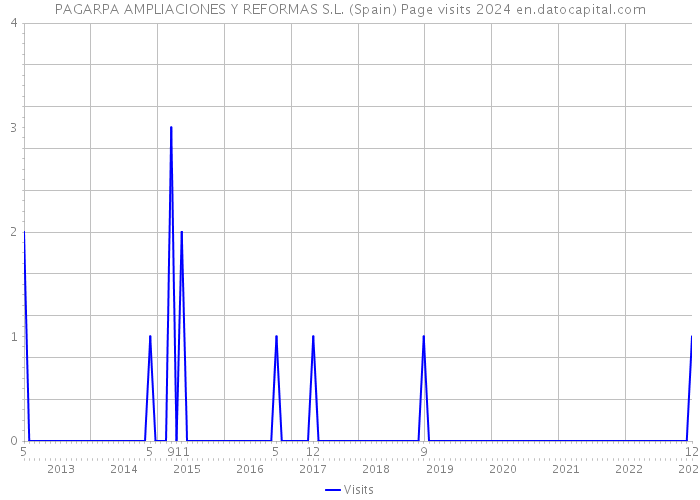 PAGARPA AMPLIACIONES Y REFORMAS S.L. (Spain) Page visits 2024 
