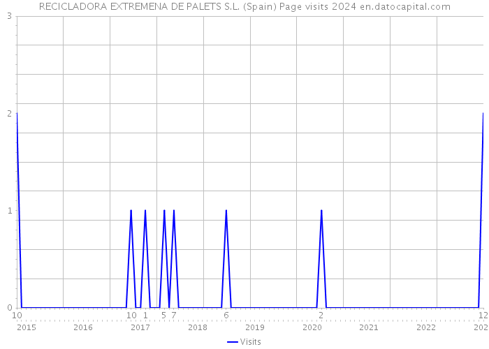 RECICLADORA EXTREMENA DE PALETS S.L. (Spain) Page visits 2024 