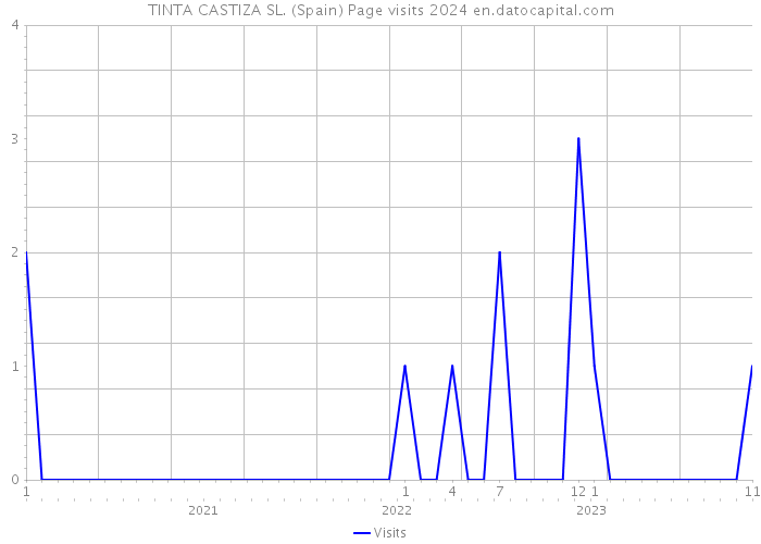 TINTA CASTIZA SL. (Spain) Page visits 2024 