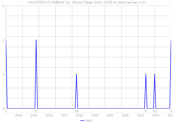 CAUCHOS LO ZABALA S.L. (Spain) Page visits 2024 