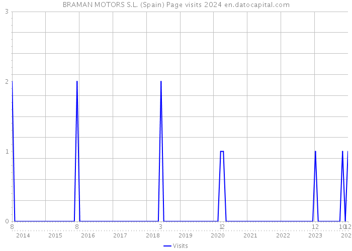 BRAMAN MOTORS S.L. (Spain) Page visits 2024 