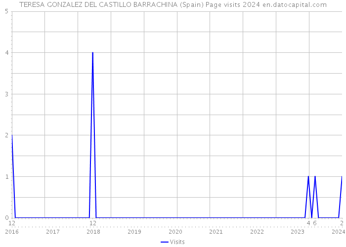 TERESA GONZALEZ DEL CASTILLO BARRACHINA (Spain) Page visits 2024 