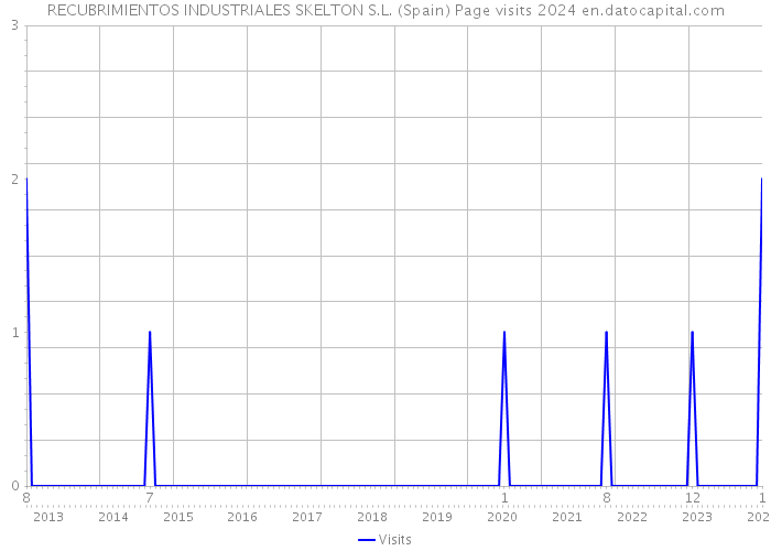 RECUBRIMIENTOS INDUSTRIALES SKELTON S.L. (Spain) Page visits 2024 