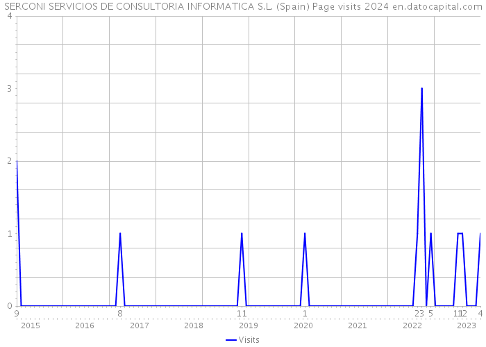 SERCONI SERVICIOS DE CONSULTORIA INFORMATICA S.L. (Spain) Page visits 2024 