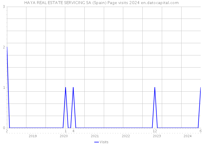 HAYA REAL ESTATE SERVICING SA (Spain) Page visits 2024 