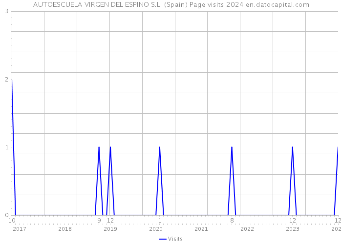 AUTOESCUELA VIRGEN DEL ESPINO S.L. (Spain) Page visits 2024 