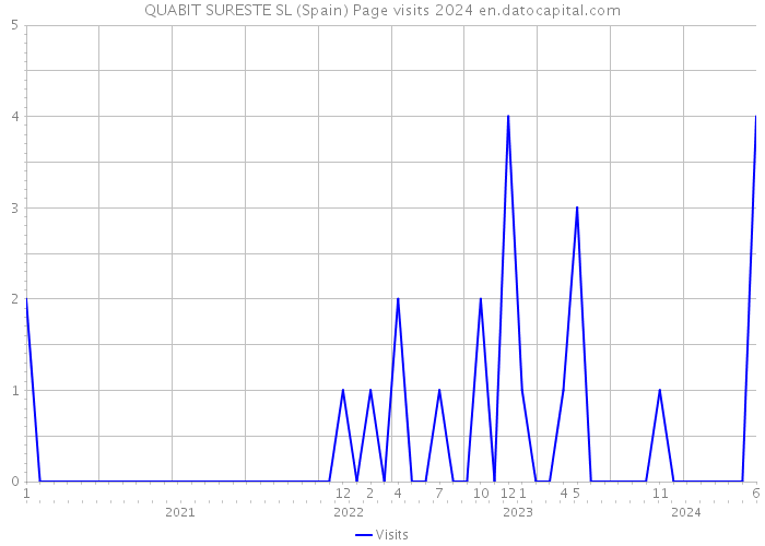 QUABIT SURESTE SL (Spain) Page visits 2024 