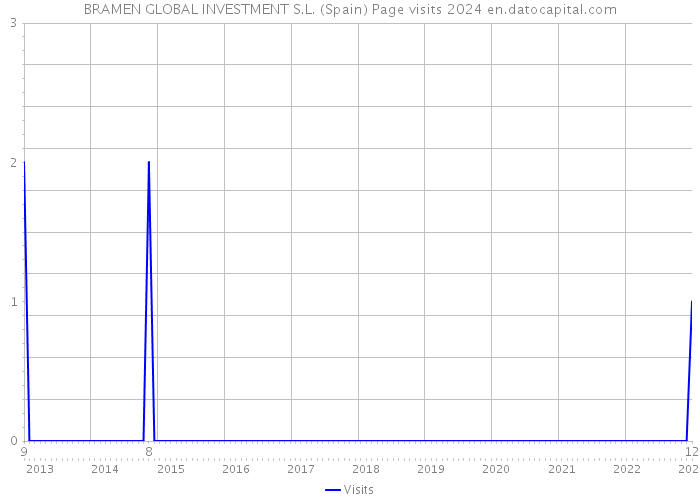 BRAMEN GLOBAL INVESTMENT S.L. (Spain) Page visits 2024 