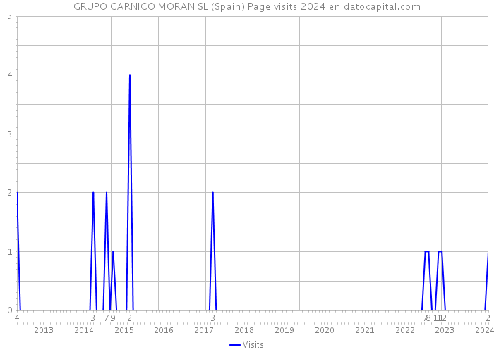 GRUPO CARNICO MORAN SL (Spain) Page visits 2024 