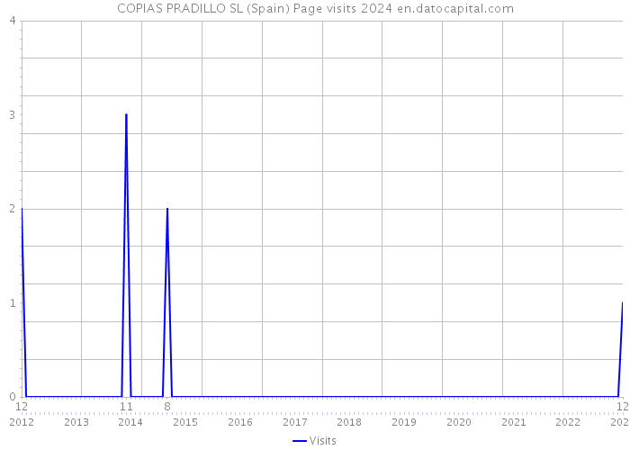 COPIAS PRADILLO SL (Spain) Page visits 2024 