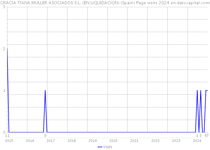 GRACIA TIANA MULLER ASOCIADOS S.L. (EN LIQUIDACION) (Spain) Page visits 2024 