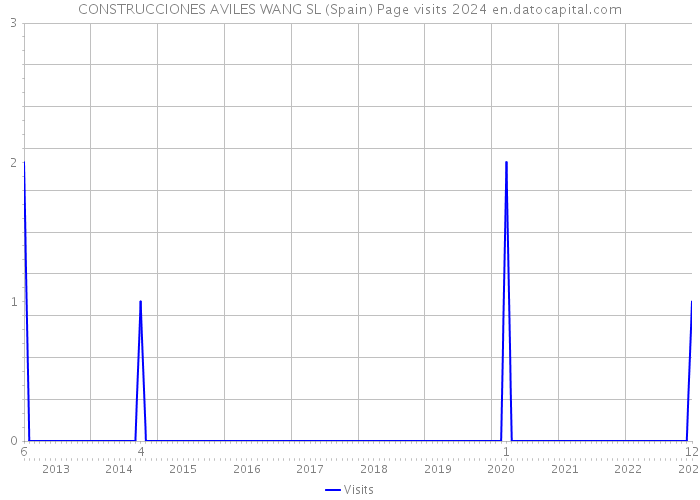 CONSTRUCCIONES AVILES WANG SL (Spain) Page visits 2024 