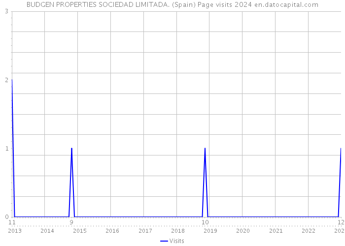 BUDGEN PROPERTIES SOCIEDAD LIMITADA. (Spain) Page visits 2024 