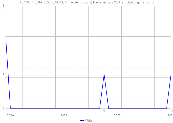 TEYSO MEDIA SOCIEDAD LIMITADA. (Spain) Page visits 2024 