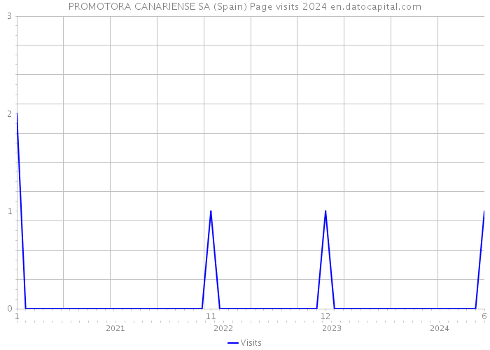 PROMOTORA CANARIENSE SA (Spain) Page visits 2024 
