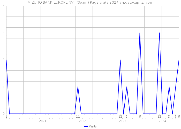 MIZUHO BANK EUROPE NV . (Spain) Page visits 2024 