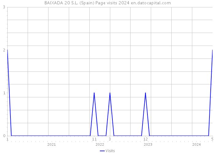 BAIXADA 20 S.L. (Spain) Page visits 2024 