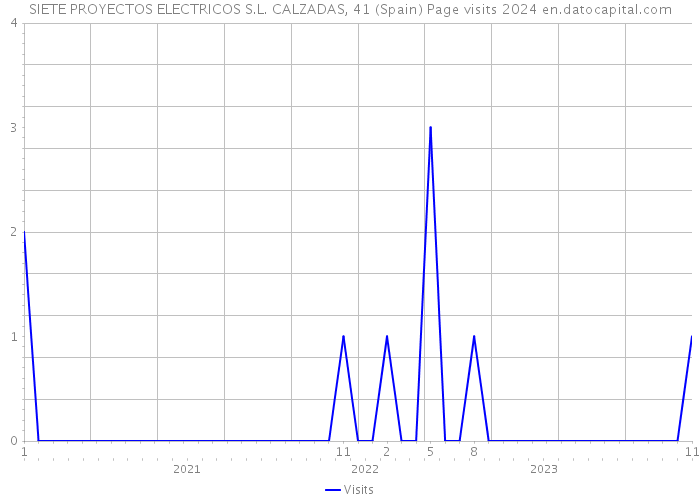 SIETE PROYECTOS ELECTRICOS S.L. CALZADAS, 41 (Spain) Page visits 2024 